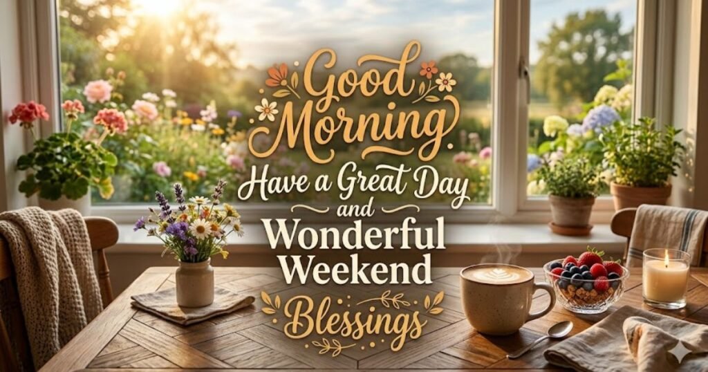 Good Morning Have a Great Day and Wonderful Weekend Blessings