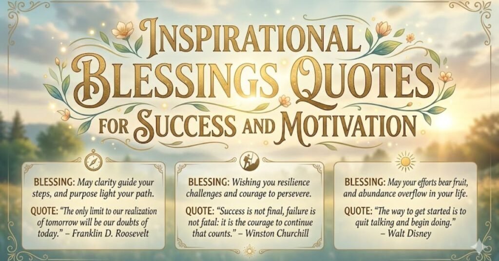 Inspirational Blessings Quotes For Success And Motivation
