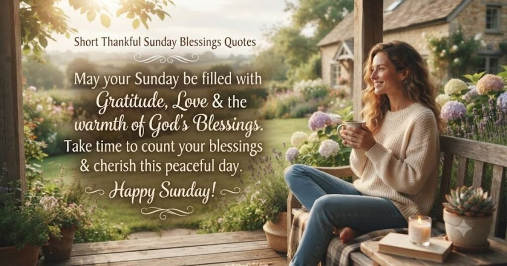 Short Thankful Sunday Blessings Quotes