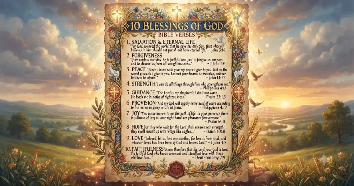 10 blessings of god bible verse