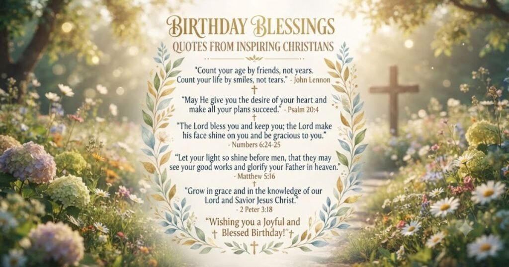 Birthday Blessing Quotes from Inspiring Christians