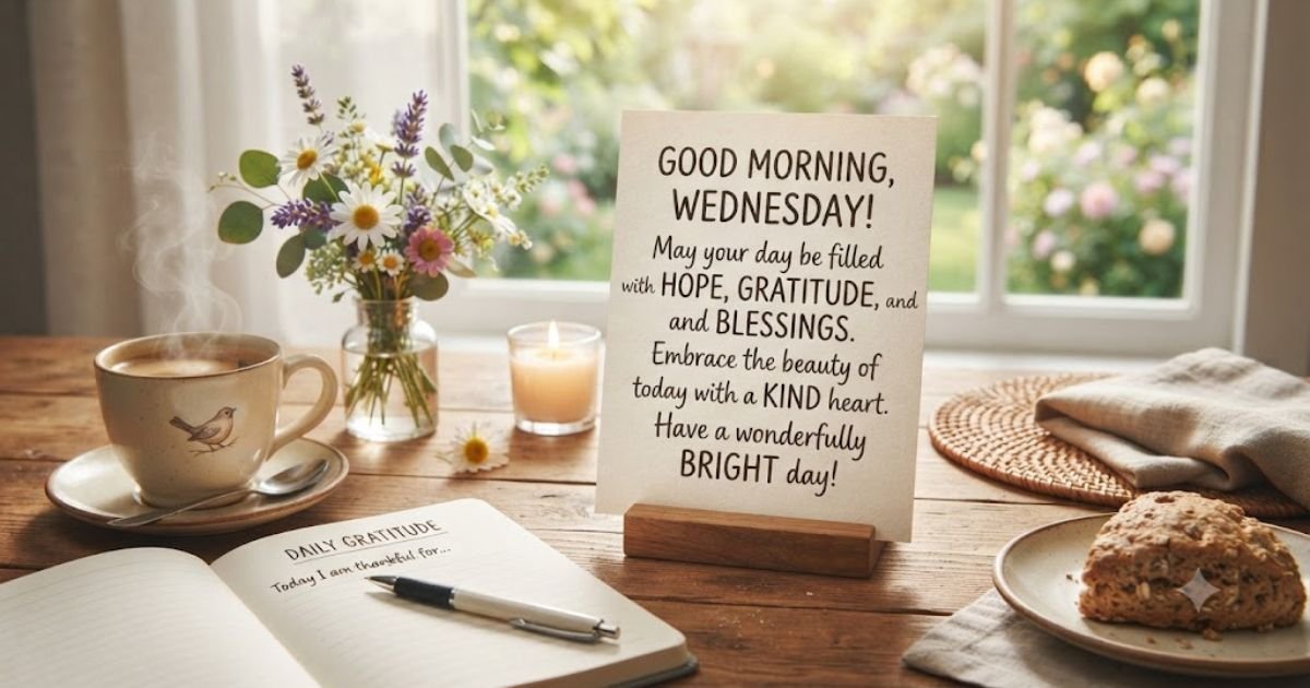 Discover encouragement, inspirational good morning Wednesday blessings filled with hope, gratitude, and kind messages for a brighter day.