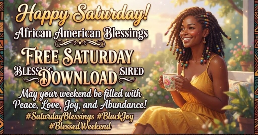 Free African American Saturday Blessings GIF Download