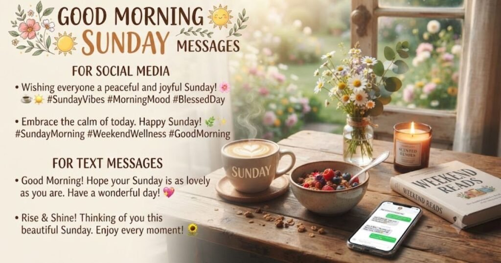 Good Morning Sunday Messages for Social Media and Texts