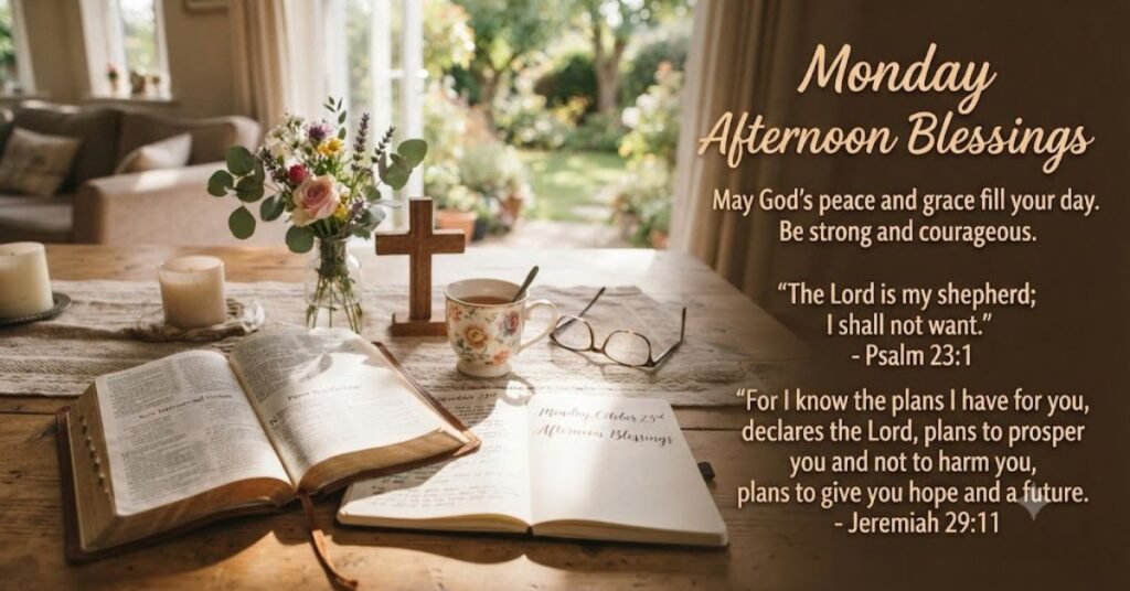 Monday Afternoon Blessings with Bible Verses