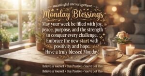 meaningful encouragement positive inspirational monday blessings
