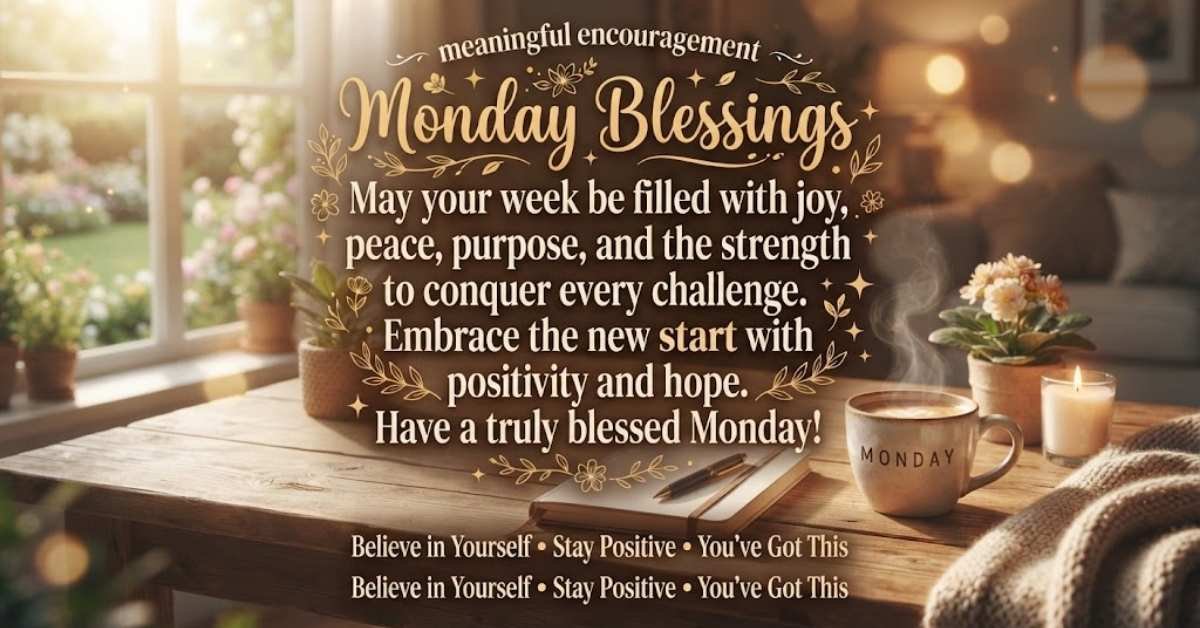 meaningful encouragement positive inspirational monday blessings